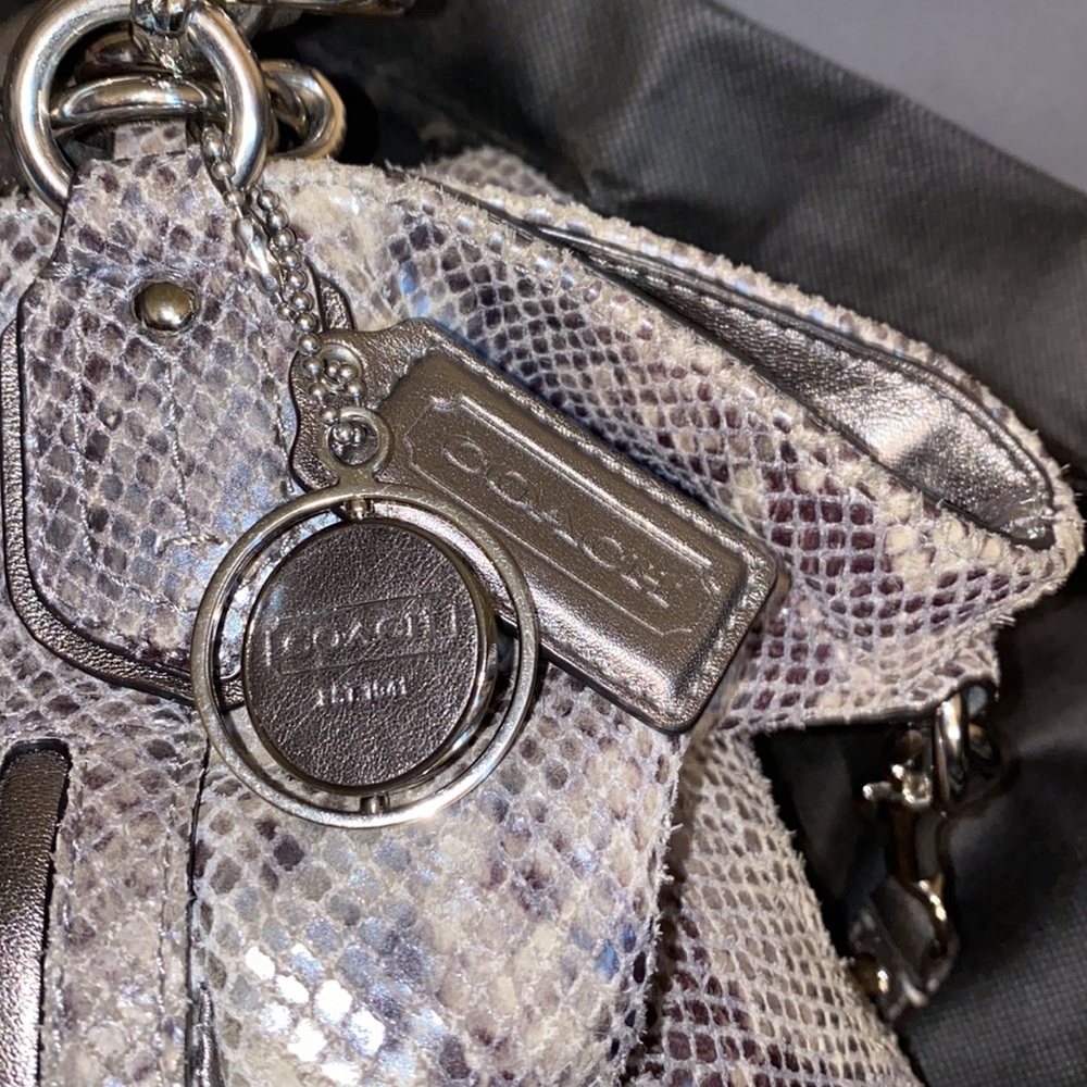 Coach-Campbell Large satchel made of exotic python leather (see photos) - Picture 2 of 16